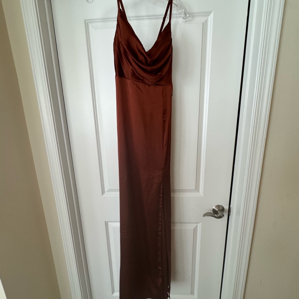 Elegant Brown Maxi Dress